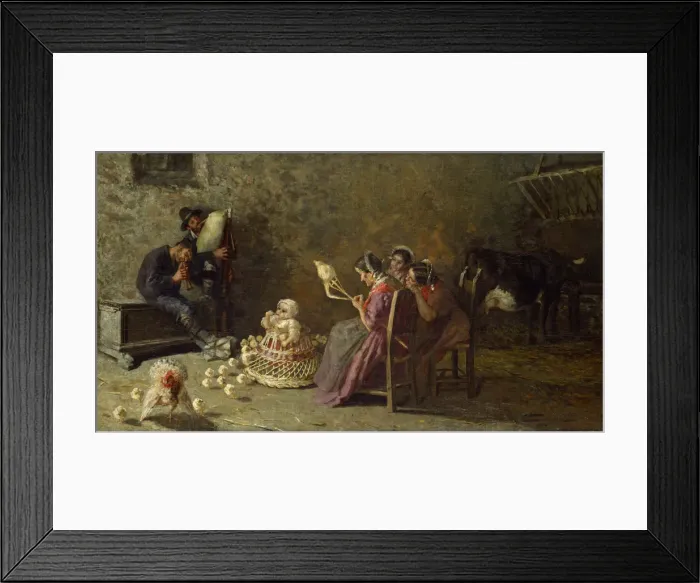 Framed Print : Bagpipers of Brianza, c. 1883-1885. Artist: Segantini, Giovanni (1858-1899) Framed Print : Bagpipers of Brianza, c. 1883-1885. Artist: Segantini, Giovanni (1858-1899)