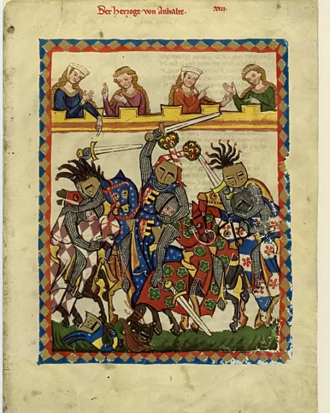 Henry I, Count of Anhalt (From the Codex Manesse), Between 1305 and 1340. Artist: Anonymous
