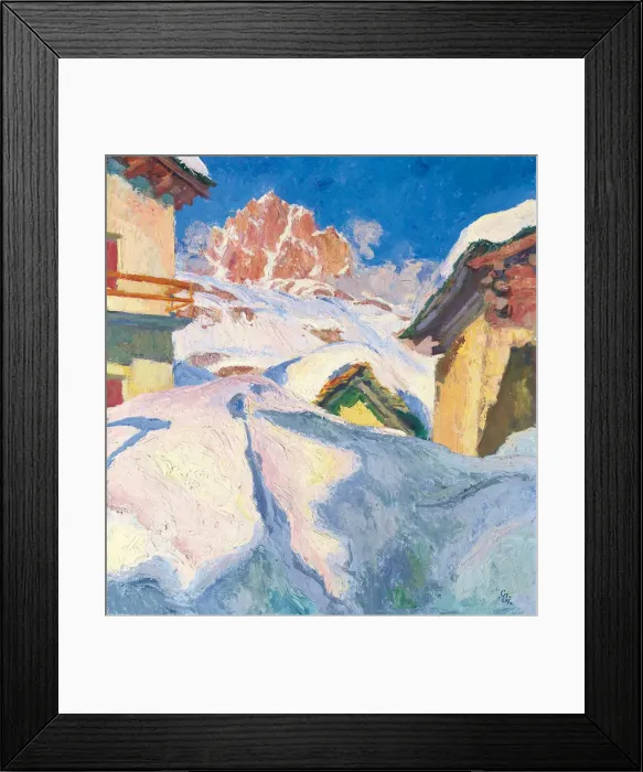Framed Print : Capolago in Winter with a View of Piz Lagrev, 1928. Artist: Giacometti, Giovanni (1868-1933) Framed Print : Capolago in Winter with a View of Piz Lagrev, 1928. Artist: Giacometti, Giovanni (1868-1933)