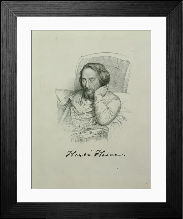 Framed Print : Portrait of the poet Heinrich Heine (1797-1856), 1851. Artist: Gleyre, Charles (1808-1874) Framed Print : Portrait of the poet Heinrich Heine (1797-1856), 1851. Artist: Gleyre, Charles (1808-1874)