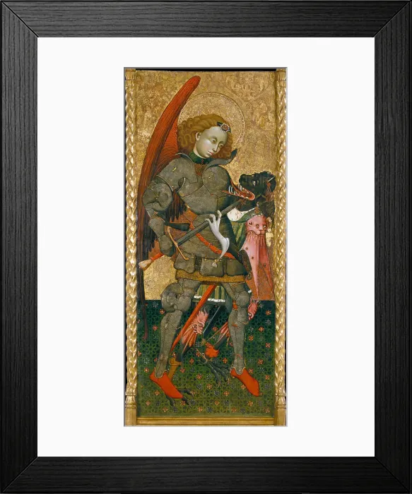Framed Print : Saint Michael the Archangel, c. 1440. Artist: Blasco de Granen (?-1459) Framed Print : Saint Michael the Archangel, c. 1440. Artist: Blasco de Granen (?-1459)