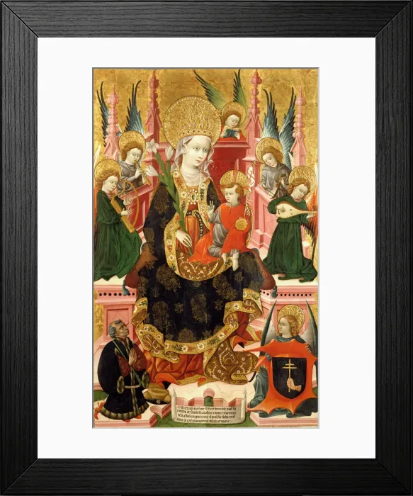Framed Print : Virgin of Mosen Esperandeu de Santa Fe, 1439. Artist: Blasco de Granen (?-1459) Framed Print : Virgin of Mosen Esperandeu de Santa Fe, 1439. Artist: Blasco de Granen (?-1459)