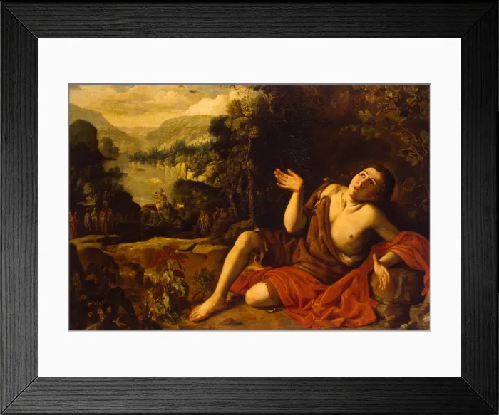 Framed Print : Saint John the Baptist in the Desert, 1630. Artist: Collantes, Francisco (1599-1656) Framed Print : Saint John the Baptist in the Desert, 1630. Artist: Collantes, Francisco (1599-1656)
