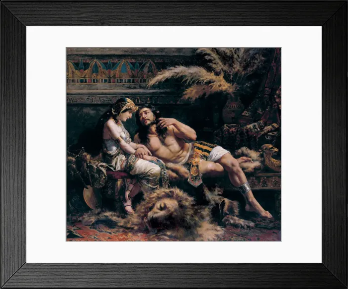 Framed Print : Samson and Delilah, 1887. Artist: Echenagusia Errazquin, Jose (1844-1912) Framed Print : Samson and Delilah, 1887. Artist: Echenagusia Errazquin, Jose (1844-1912)