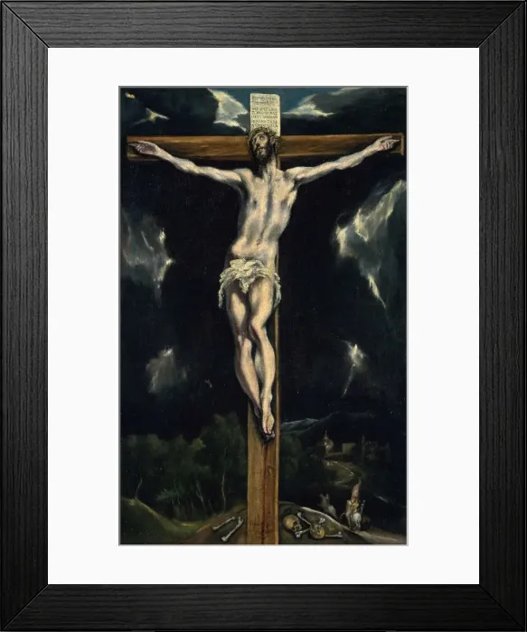 Framed Print : Christ on the Cross. Artist: El Greco, Dominico (1541-1614) Framed Print : Christ on the Cross. Artist: El Greco, Dominico (1541-1614)