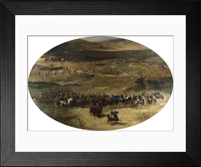 Framed Print : Queen Maria Christina Reviewing the Troops, 1866-1867. Artist: Fortuny, Maria (1838-1874) Framed Print : Queen Maria Christina Reviewing the Troops, 1866-1867. Artist: Fortuny, Maria (1838-1874)
