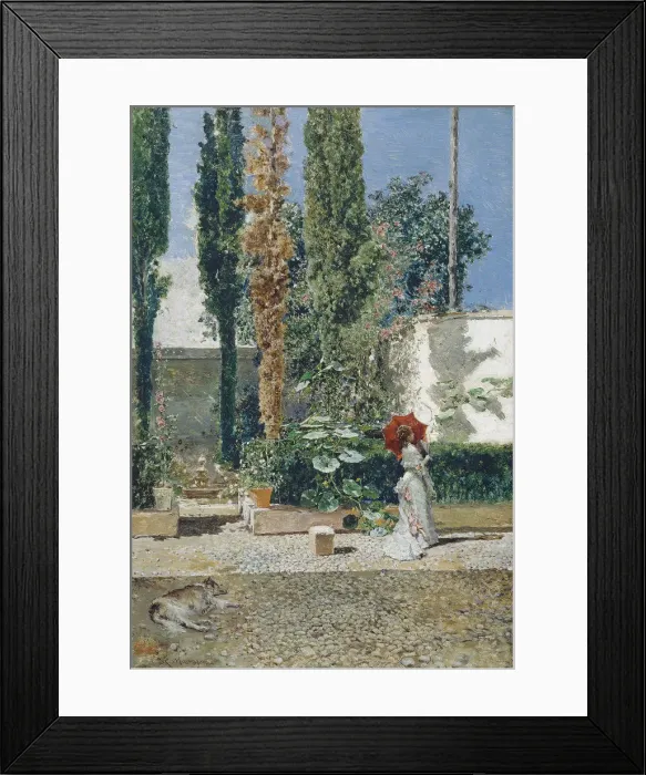 Framed Print : Garden of the Fortunys house, 1872. Artist: Fortuny, Maria (1838-1874) Framed Print : Garden of the Fortunys house, 1872. Artist: Fortuny, Maria (1838-1874)