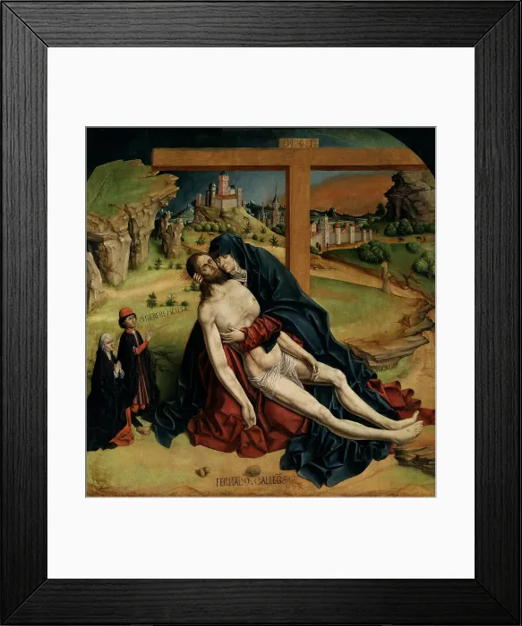 Framed Print : Pieta, 1465-1470. Artist: Gallego, Fernando (c. 1440-1507) Framed Print : Pieta, 1465-1470. Artist: Gallego, Fernando (c. 1440-1507)