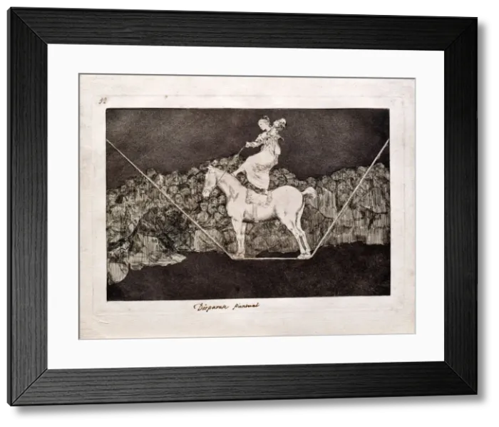 Framed Print : Precise Folly (from the series Los Disparates (Follies), 1815-1819. Artist: Goya, Francisco, de (1746-1828) Framed Print : Precise Folly (from the series Los Disparates (Follies), 1815-1819. Artist: Goya, Francisco, de (1746-1828)