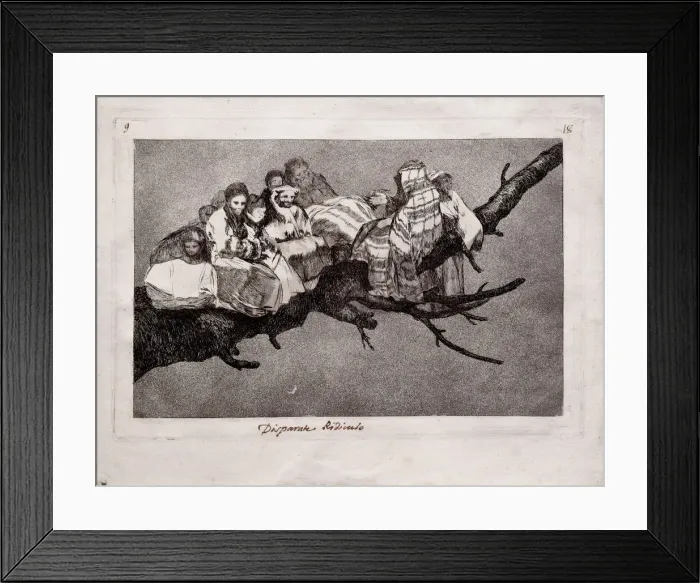 Framed Print : Ridiculous Folly (from the series Los Disparates (Follies), 1815-1819. Artist: Goya, Francisco, de (1746-1828) Framed Print : Ridiculous Folly (from the series Los Disparates (Follies), 1815-1819. Artist: Goya, Francisco, de (1746-1828)