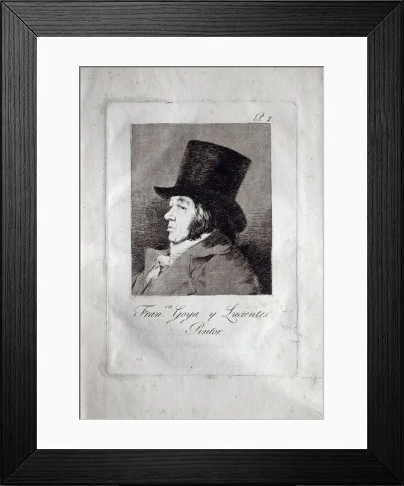 Framed Print : Self-Portrait, 1799. Artist: Goya, Francisco, de (1746-1828) Framed Print : Self-Portrait, 1799. Artist: Goya, Francisco, de (1746-1828)