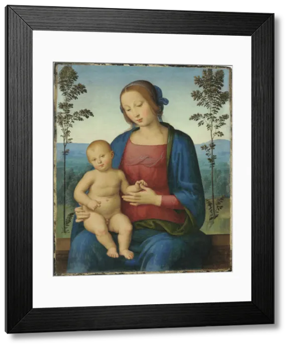 Framed Print : Madonna and Child. Artist: Lo Spagna, (Giovanni di Pietro) (1450-1528) Framed Print : Madonna and Child. Artist: Lo Spagna, (Giovanni di Pietro) (1450-1528)