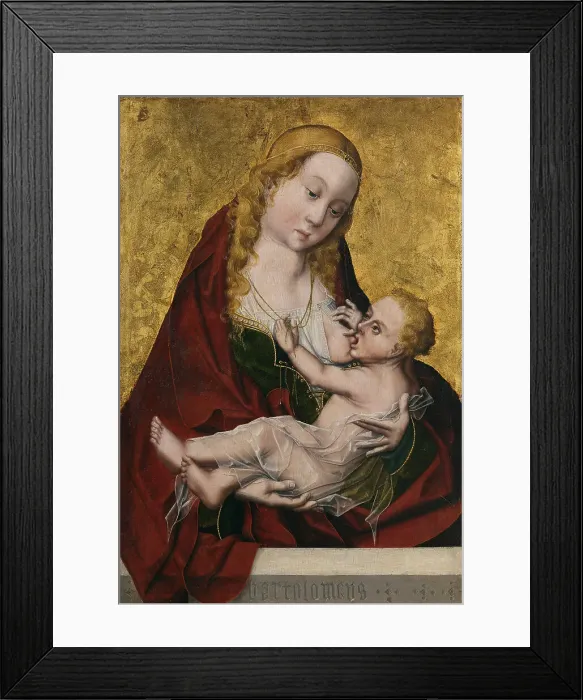 Framed Print : Tthe Virgin suckling the Child, c. 1490. Artist: Maestro Bartolome (active late 15th-century) Framed Print : Tthe Virgin suckling the Child, c. 1490. Artist: Maestro Bartolome (active late 15th-century)