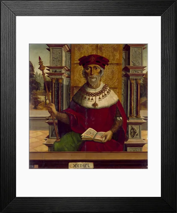 Framed Print : The Prophet Ezekiel, c. 1525. Artist: Maestro de Becerril (active Early 16th-century) Framed Print : The Prophet Ezekiel, c. 1525. Artist: Maestro de Becerril (active Early 16th-century)