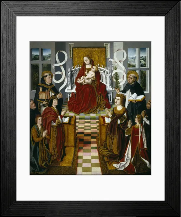 Framed Print : The Madonna of the Catholic Monarchs, 1491-1493. Artist: Master of Madonna of the Catholic Monarchs (active late 15th-century) Framed Print : The Madonna of the Catholic Monarchs, 1491-1493. Artist: Master of Madonna of the Catholic Monarchs (active late 15th-century)
