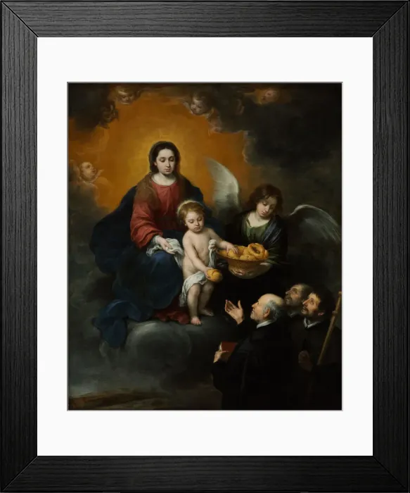 Framed Print : The Infant Christ Distributing Bread to the Pilgrims, 1678. Artist: Murillo, Bartolome Esteban (1617-1682) Framed Print : The Infant Christ Distributing Bread to the Pilgrims, 1678. Artist: Murillo, Bartolome Esteban (1617-1682)