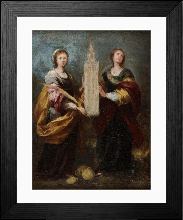 Framed Print : Saints Justa and Rufina, ca 1665. Artist: Murillo, Bartolome Esteban (1617-1682) Framed Print : Saints Justa and Rufina, ca 1665. Artist: Murillo, Bartolome Esteban (1617-1682)