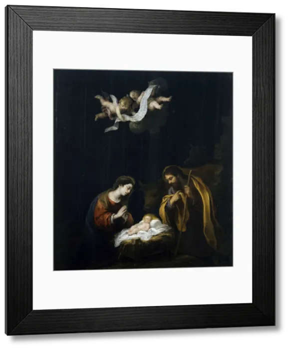 Framed Print : The Nativity, ca 1668. Artist: Murillo, Bartolome Esteban (1617-1682) Framed Print : The Nativity, ca 1668. Artist: Murillo, Bartolome Esteban (1617-1682)