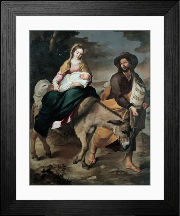 Framed Print : The Flight into Egypt, Between 1645 and 1649. Artist: Murillo, Bartolome Esteban (1617-1682) Framed Print : The Flight into Egypt, Between 1645 and 1649. Artist: Murillo, Bartolome Esteban (1617-1682)