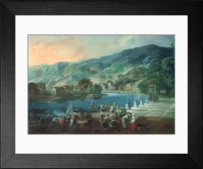 Framed Print : View of El Arenal in Bilbao, ca 1784. Artist: Paret y Alcazar, Luis (1746-1799) Framed Print : View of El Arenal in Bilbao, ca 1784. Artist: Paret y Alcazar, Luis (1746-1799)