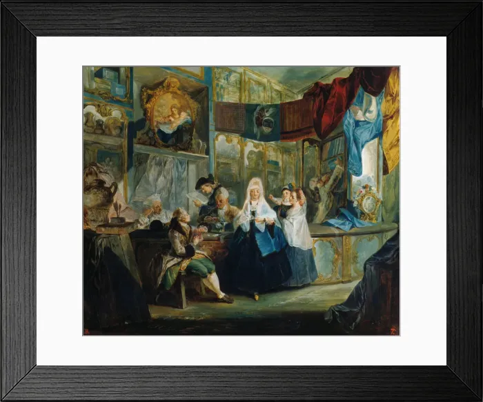 Framed Print : The Shop, 1772. Artist: Paret y Alcazar, Luis (1746-1799) Framed Print : The Shop, 1772. Artist: Paret y Alcazar, Luis (1746-1799)