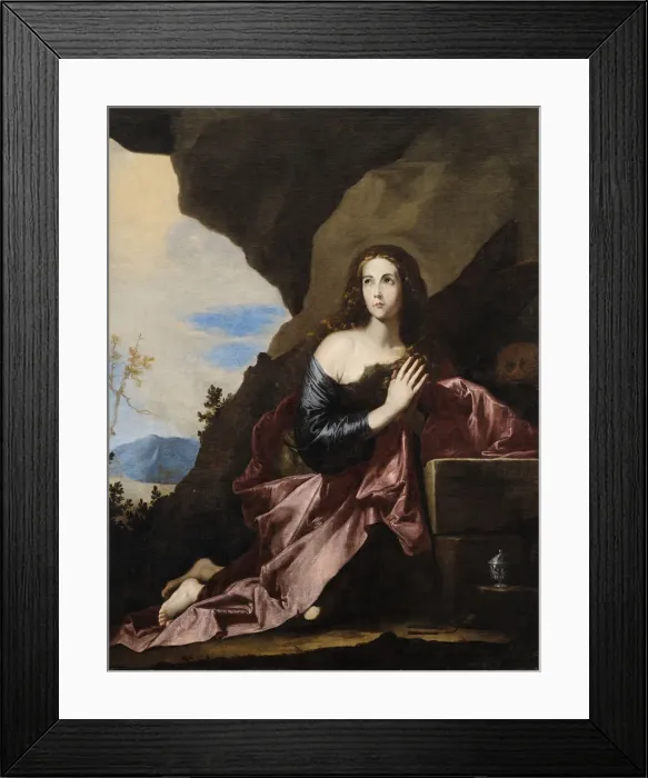 Framed Print : Mary Magdalene Penitent, 1637. Artist: Ribera, Jose, de (1591-1652) Framed Print : Mary Magdalene Penitent, 1637. Artist: Ribera, Jose, de (1591-1652)