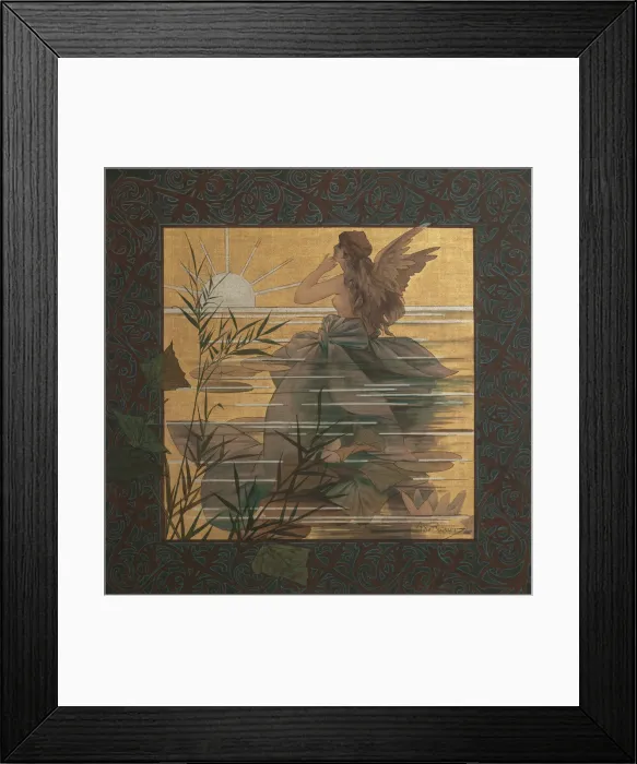 Framed Print : Composition with winged nymph at sunrise, 1887. Artist: Riquer Inglada, Alejandro de (1856-1920) Framed Print : Composition with winged nymph at sunrise, 1887. Artist: Riquer Inglada, Alejandro de (1856-1920)