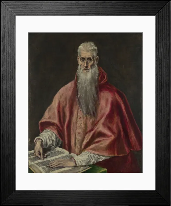 Framed Print : Saint Jerome as Cardinal, 1590?1600. Artist: El Greco, Dominico (1541-1614) Framed Print : Saint Jerome as Cardinal, 1590?1600. Artist: El Greco, Dominico (1541-1614)