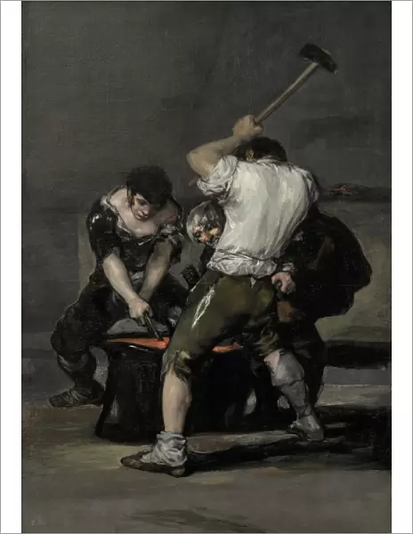 The Forge, c. 1815. Artist: Goya, Francisco, de (1746-1828)