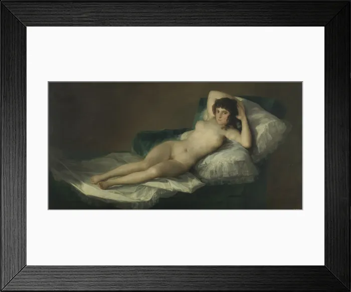 Framed Print : The Naked Maja, c. 1797-1800. Artist: Goya, Francisco, de (1746-1828) Framed Print : The Naked Maja, c. 1797-1800. Artist: Goya, Francisco, de (1746-1828)