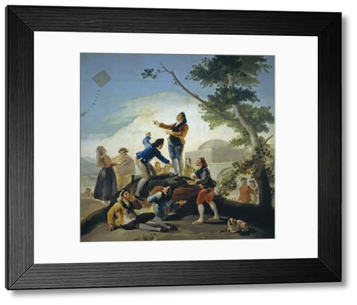 Framed Print : A kite (La cometa), 1778. Artist: Goya, Francisco, de (1746-1828) Framed Print : A kite (La cometa), 1778. Artist: Goya, Francisco, de (1746-1828)