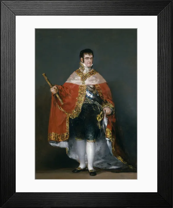 Framed Print : Portrait of King Ferdinand VII of Spain, 1815. Artist: Goya, Francisco, de (1746-1828)