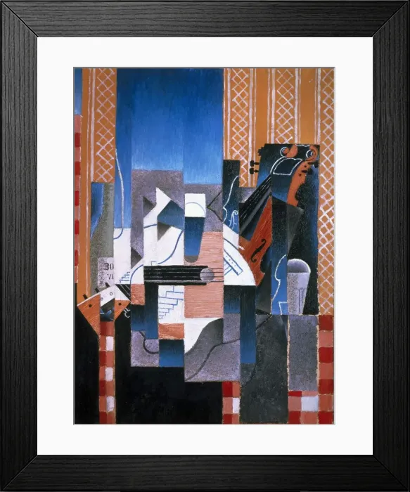 Framed Print : Violin and Guitar, 1913. Artist: Gris, Juan (1887-1927) Framed Print : Violin and Guitar, 1913. Artist: Gris, Juan (1887-1927)