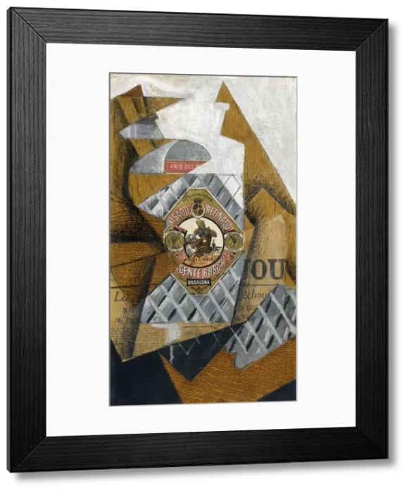 Framed Print : The Bottle of Anis del Mono (La bouteille d anis), 1914. Artist: Gris, Juan (1887-1927) Framed Print : The Bottle of Anis del Mono (La bouteille d anis), 1914. Artist: Gris, Juan (1887-1927)