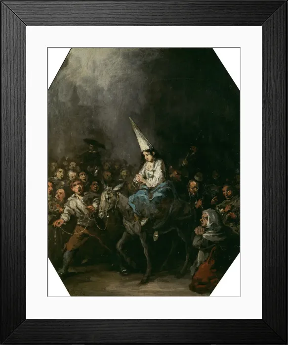 Framed Print : Convicted by the inquisition, ca 1860. Artist: Lucas Velazquez, Eugenio (1817-1870) Framed Print : Convicted by the inquisition, ca 1860. Artist: Lucas Velazquez, Eugenio (1817-1870)
