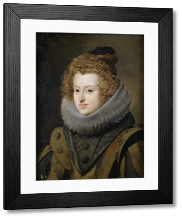 Framed Print : Portrait of Maria Anna (1606-1646), Infanta of Spain, c. 1630. Artist: Velazquez, Diego (1599-1660) Framed Print : Portrait of Maria Anna (1606-1646), Infanta of Spain, c. 1630. Artist: Velazquez, Diego (1599-1660)