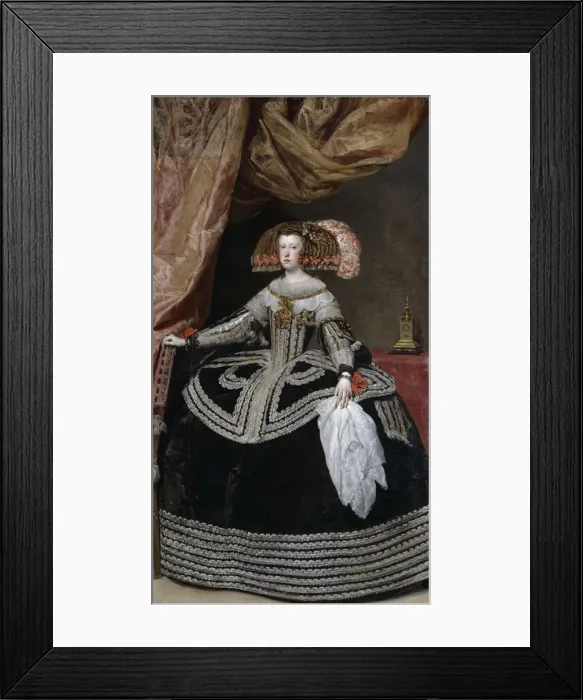 Framed Print : Portrait of Mariana of Austria (1634?1696), 1652. Artist: Velazquez, Diego (1599-1660) Framed Print : Portrait of Mariana of Austria (1634?1696), 1652. Artist: Velazquez, Diego (1599-1660)