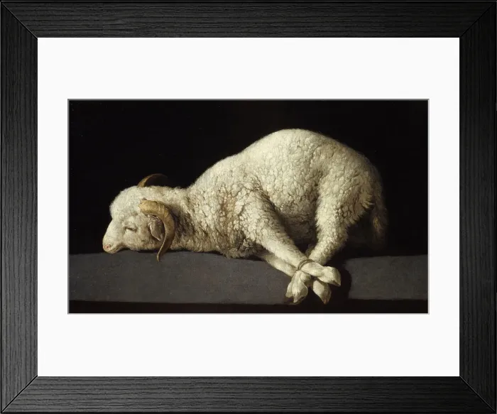 Framed Print : Agnus Dei, 1635-1640. Artist: Zurbaran, Francisco, de (1598-1664) Framed Print : Agnus Dei, 1635-1640. Artist: Zurbaran, Francisco, de (1598-1664)