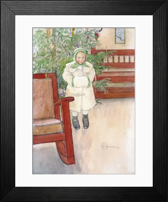Framed Print : Girl and rocking chair, 1907. Artist: Larsson, Carl (1853-1919) Framed Print : Girl and rocking chair, 1907. Artist: Larsson, Carl (1853-1919)