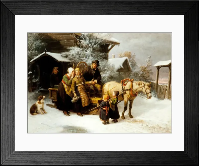 Framed Print : Leaving Home (Dalecarlian Scene). Artist: Nordenberg, Bengt (1822-1902) Framed Print : Leaving Home (Dalecarlian Scene). Artist: Nordenberg, Bengt (1822-1902)