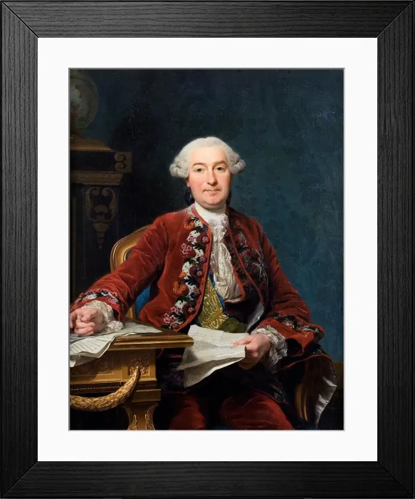 Framed Print : Ulrik Scheffer (1716-1799), 1763. Artist: Roslin, Alexander (1718-1793)