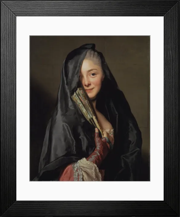 Framed Print : The Lady with the Veil (the Artists Wife), 1768. Artist: Roslin, Alexander (1718-1793) Framed Print : The Lady with the Veil (the Artists Wife), 1768. Artist: Roslin, Alexander (1718-1793)