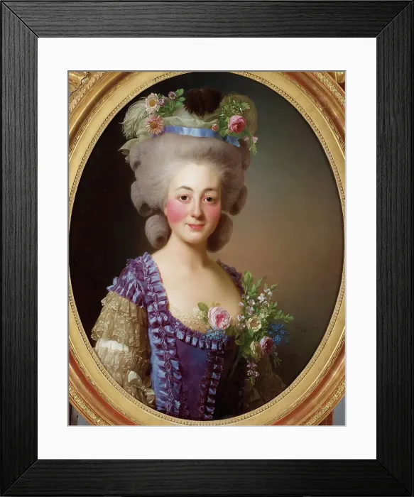 Framed Print : Portrait of Countess de Baviere-Grosberg. Artist: Roslin, Alexander (1718-1793) Framed Print : Portrait of Countess de Baviere-Grosberg. Artist: Roslin, Alexander (1718-1793)