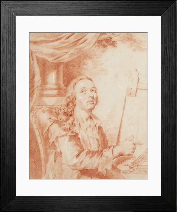 Framed Print : Self-Portrait. Artist: Roslin, Alexander (1718-1793) Framed Print : Self-Portrait. Artist: Roslin, Alexander (1718-1793)