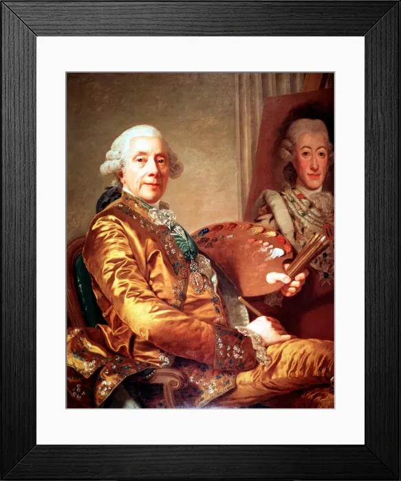 Framed Print : Self-Portrait, 1790. Artist: Roslin, Alexander (1718-1793) Framed Print : Self-Portrait, 1790. Artist: Roslin, Alexander (1718-1793)