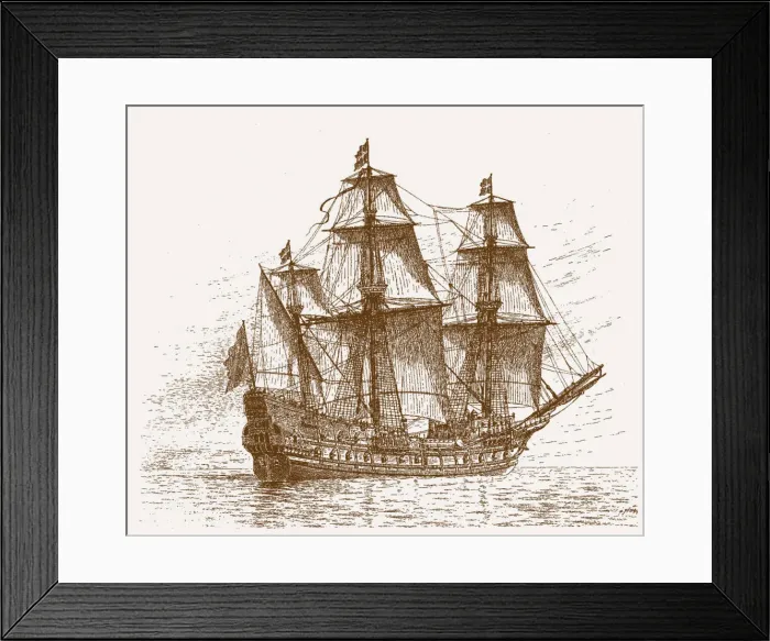 Framed Print : Swedish flagship Mars (Makalos) before the battle of Gotland-Oland, 30-31 May 1564, c. 1908. Artist: Hagg, Jacob (1839-1931) Framed Print : Swedish flagship Mars (Makalos) before the battle of Gotland-Oland, 30-31 May 1564, c. 1908. Artist: Hagg, Jacob (1839-1931)