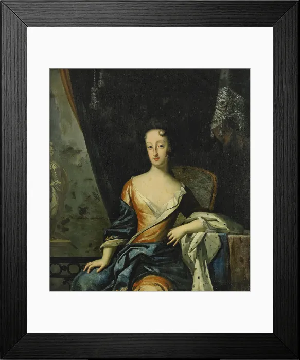 Framed Print : Portrait of Ulrika Eleonora (1688-1741), Queen of Sweden. Artist: Krafft, David, von (1655-1724) Framed Print : Portrait of Ulrika Eleonora (1688-1741), Queen of Sweden. Artist: Krafft, David, von (1655-1724)