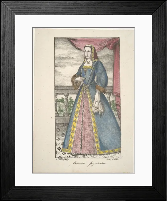 Framed Print : Catherine Jagellon. Artist: Lowstadt, Carl Theodor (active Early 19th cen. ) Framed Print : Catherine Jagellon. Artist: Lowstadt, Carl Theodor (active Early 19th cen. )