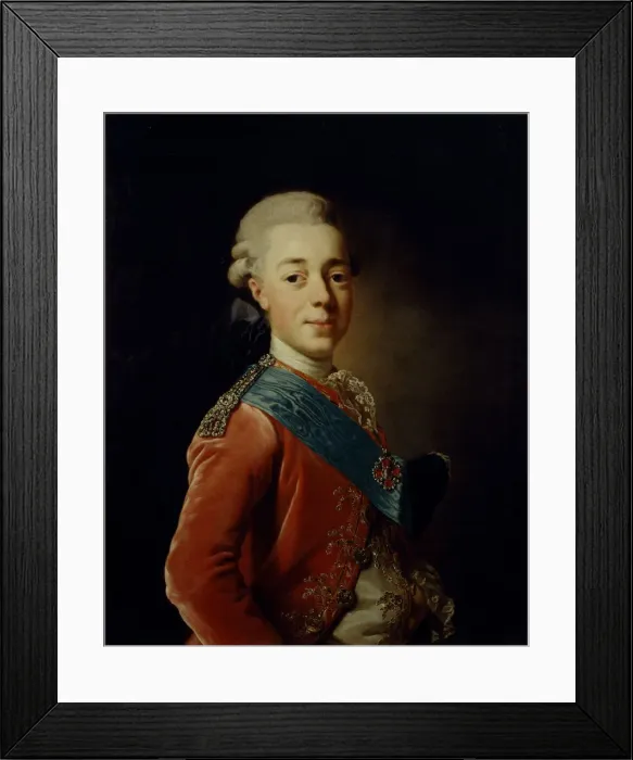 Framed Print : Portrait of Grand Duke Pavel Petrovich (1754-1801), 1776. Artist: Roslin, Alexander (1718-1793) Framed Print : Portrait of Grand Duke Pavel Petrovich (1754-1801), 1776. Artist: Roslin, Alexander (1718-1793)