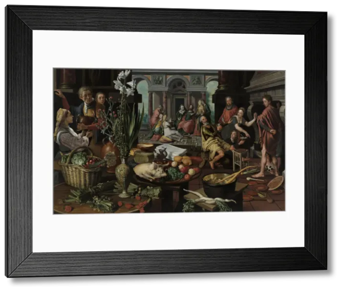 Framed Print : Christ in the House of Martha and Mary, 1553. Artist: Aertsen, Pieter (1508-1575) Framed Print : Christ in the House of Martha and Mary, 1553. Artist: Aertsen, Pieter (1508-1575)